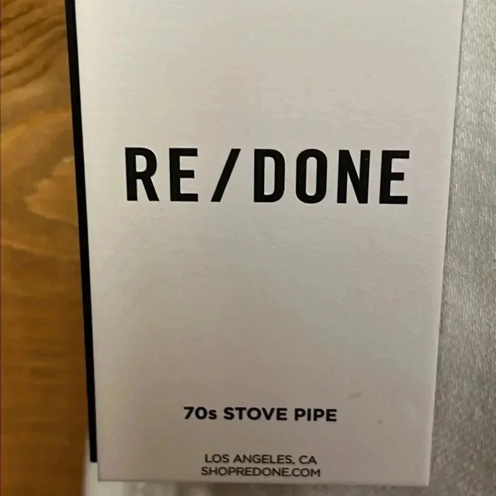 Re/done womens jean 70 stove pipe wide leg white 28 denim work school streetwear - Picture 4 of 12